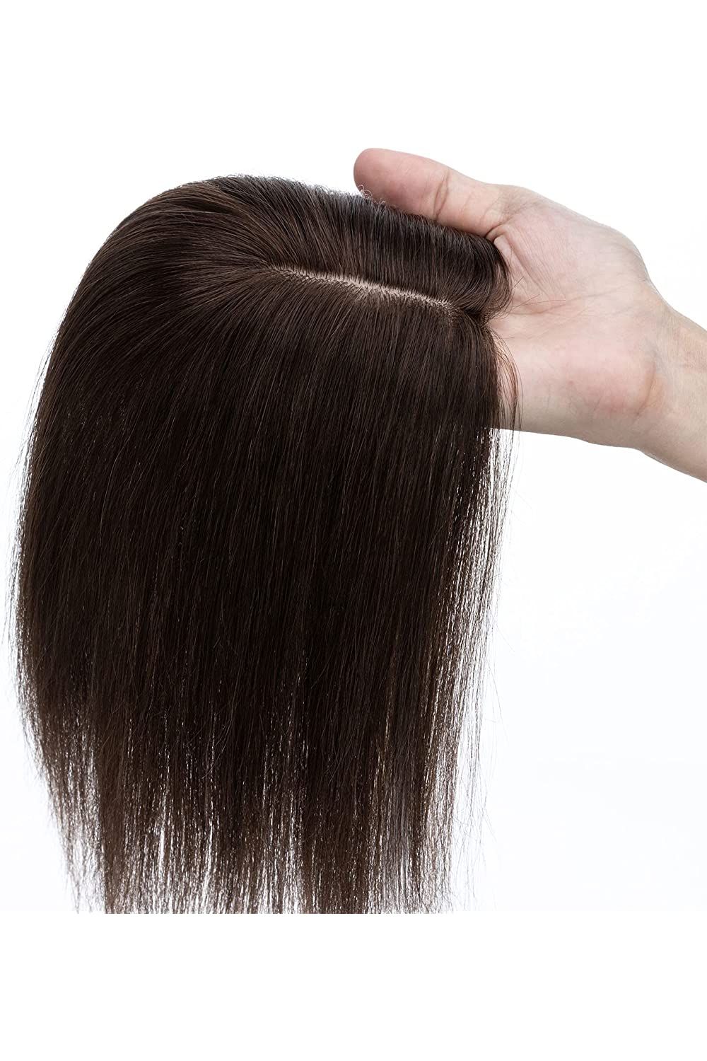 Natural hair toppers for women clip-in crown hairpieces just like your own hair Invisible and breathable