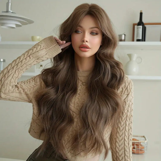 Elegant Long Wavy Cap Wig