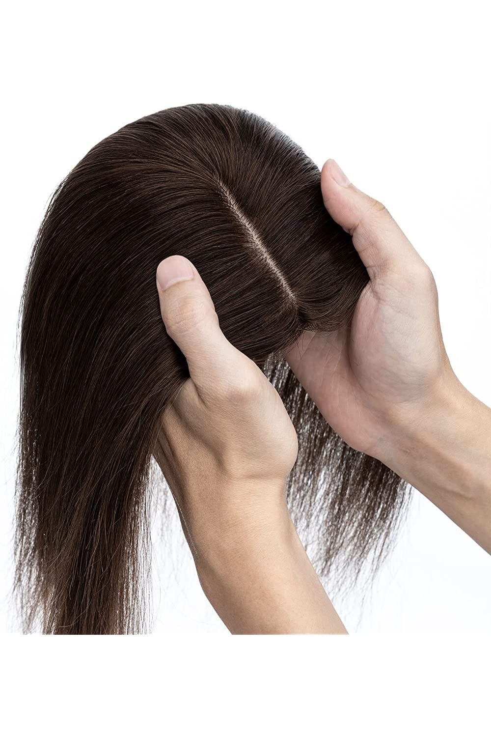 Natural hair toppers for women clip-in crown hairpieces just like your own hair Invisible and breathable